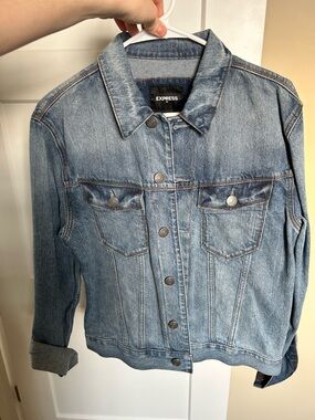Express Light Blue Washed Denim Jacket